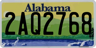 AL license plate 2AQ2768