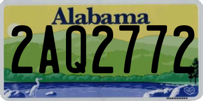 AL license plate 2AQ2772