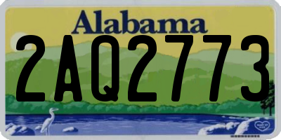 AL license plate 2AQ2773