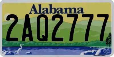 AL license plate 2AQ2777