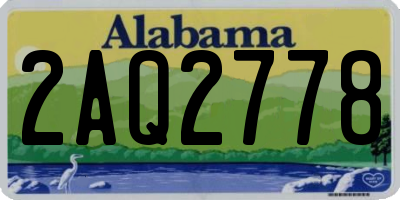 AL license plate 2AQ2778