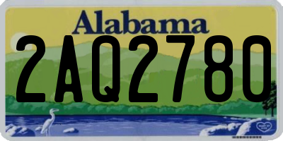AL license plate 2AQ2780