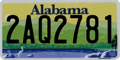 AL license plate 2AQ2781