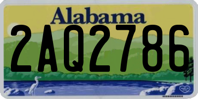 AL license plate 2AQ2786