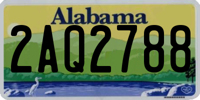 AL license plate 2AQ2788