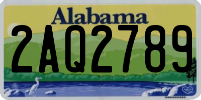 AL license plate 2AQ2789