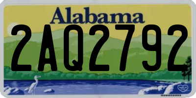 AL license plate 2AQ2792