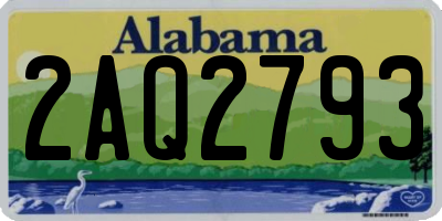 AL license plate 2AQ2793