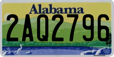 AL license plate 2AQ2796