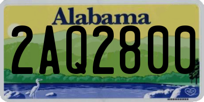 AL license plate 2AQ2800