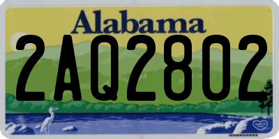 AL license plate 2AQ2802