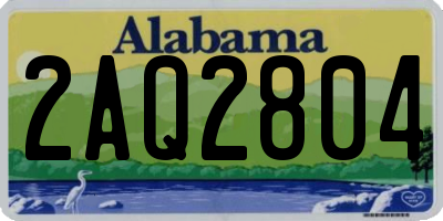 AL license plate 2AQ2804