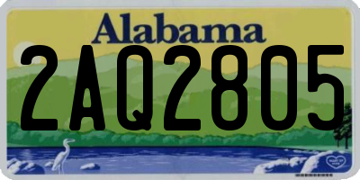 AL license plate 2AQ2805