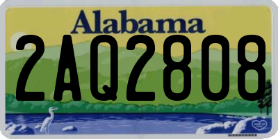 AL license plate 2AQ2808