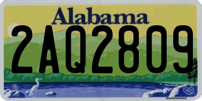 AL license plate 2AQ2809