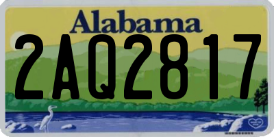 AL license plate 2AQ2817