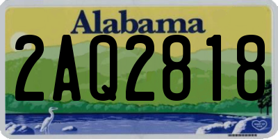 AL license plate 2AQ2818
