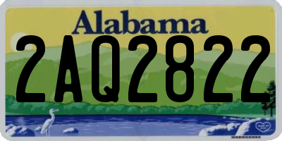 AL license plate 2AQ2822