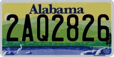 AL license plate 2AQ2826