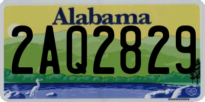 AL license plate 2AQ2829