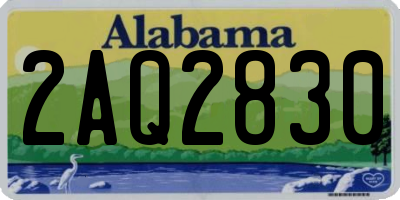 AL license plate 2AQ2830