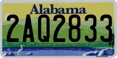 AL license plate 2AQ2833