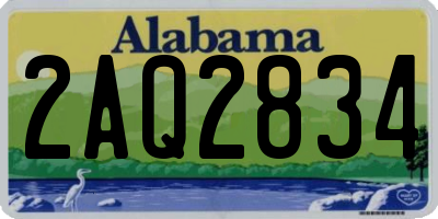 AL license plate 2AQ2834