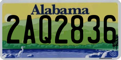 AL license plate 2AQ2836