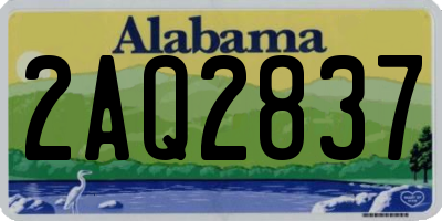 AL license plate 2AQ2837