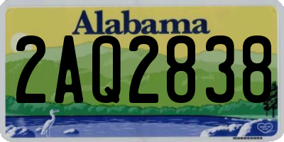 AL license plate 2AQ2838