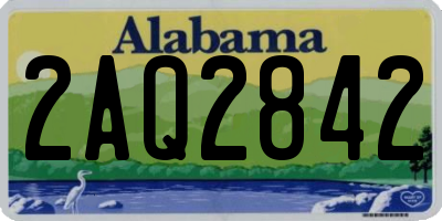 AL license plate 2AQ2842