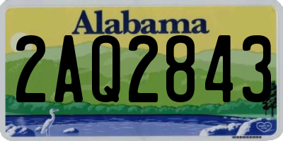 AL license plate 2AQ2843