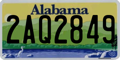 AL license plate 2AQ2849