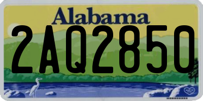 AL license plate 2AQ2850
