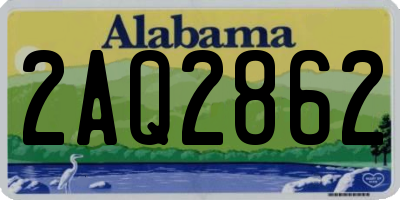 AL license plate 2AQ2862