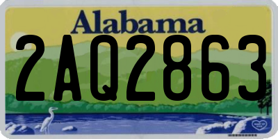 AL license plate 2AQ2863