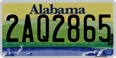 AL license plate 2AQ2865