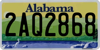 AL license plate 2AQ2868