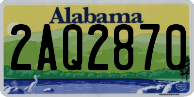 AL license plate 2AQ2870