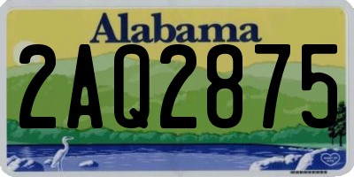 AL license plate 2AQ2875