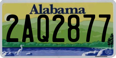 AL license plate 2AQ2877