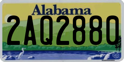 AL license plate 2AQ2880