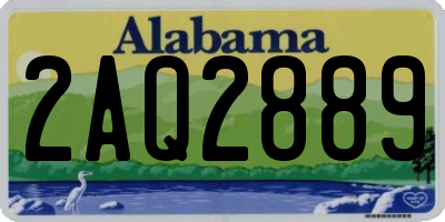 AL license plate 2AQ2889