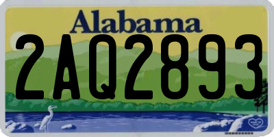AL license plate 2AQ2893