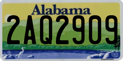 AL license plate 2AQ2909