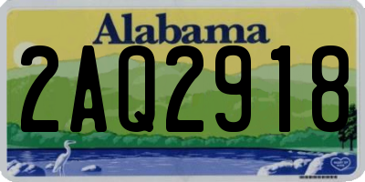 AL license plate 2AQ2918