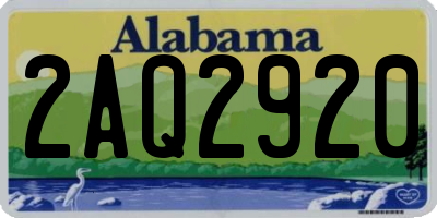 AL license plate 2AQ2920