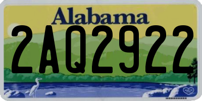 AL license plate 2AQ2922