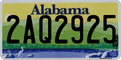 AL license plate 2AQ2925