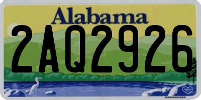 AL license plate 2AQ2926